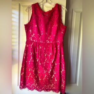 Magenta lace dress size medium